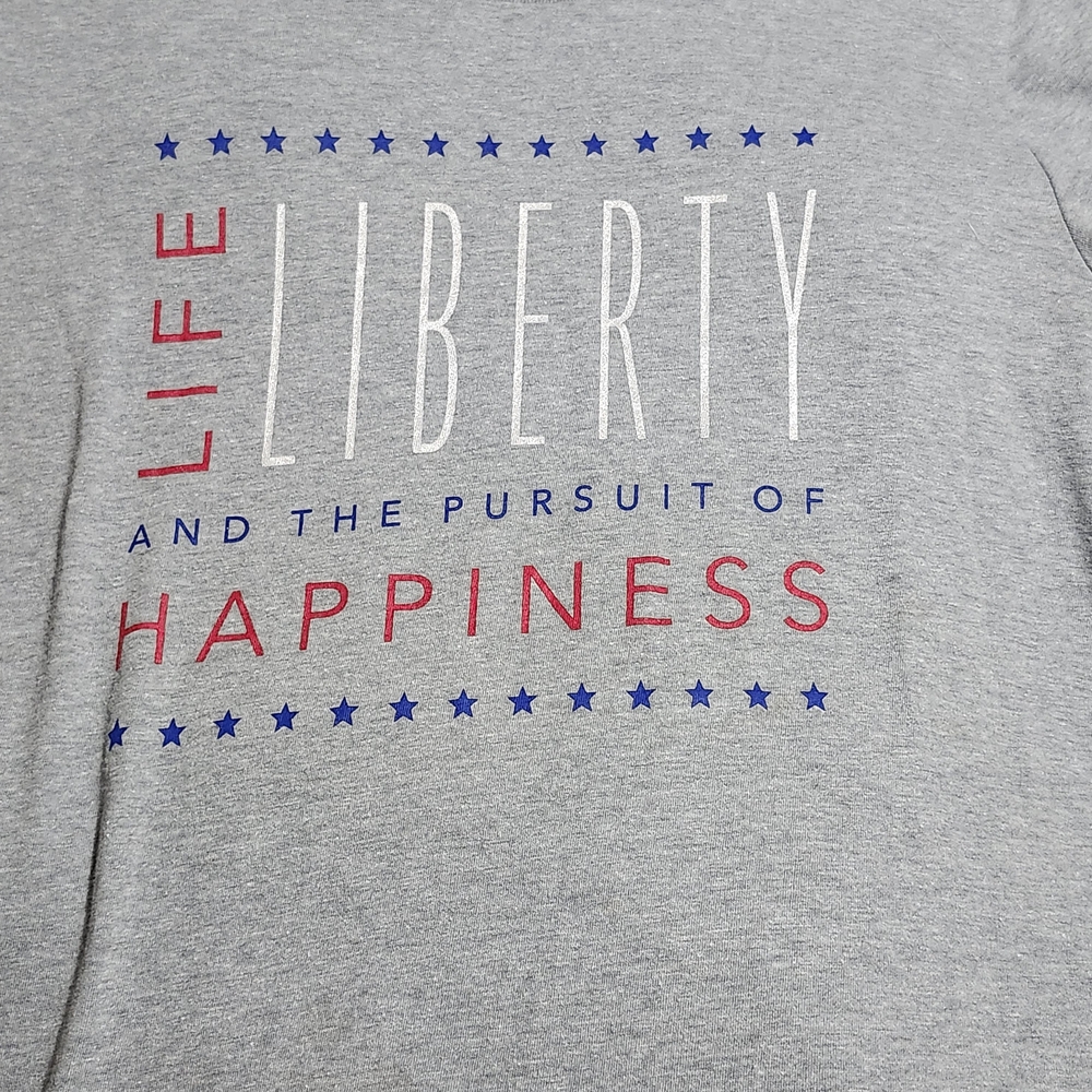 Under Armour  Gray Tee with Red and Blue Accents